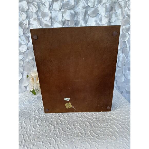 Vintage Bombay Company Wood Sloped Hinged Lid Desk Organizer Keepsakes Box - Picture 13 of 13